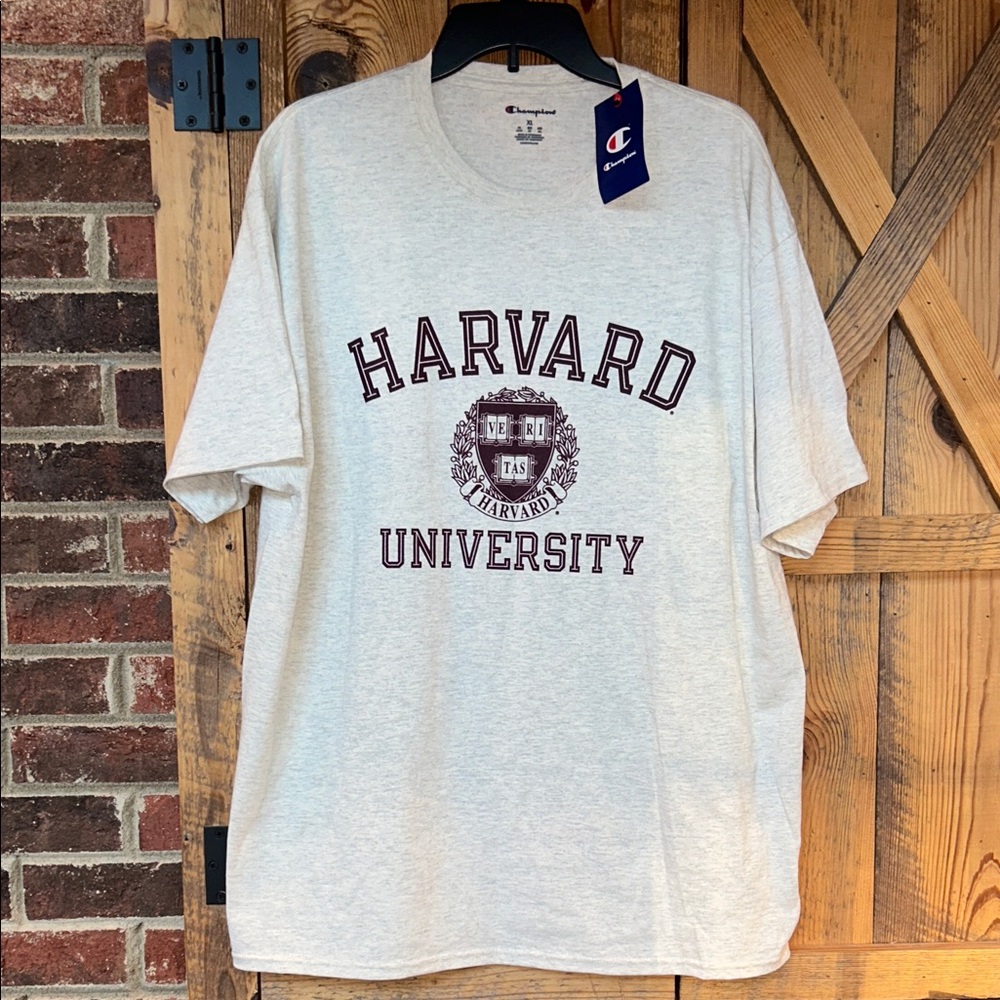 Champion Light Gray Harvard University Men's Tee size XL NWT